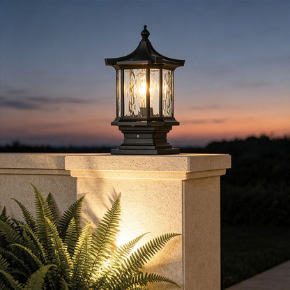 [Open-Box]Lantern Pillar Lights European-Style Vintage Outdoor Pier Mount Light