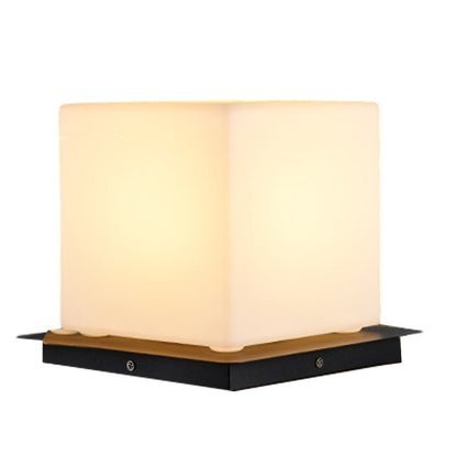 Waterproof Modern Outdoor Pillar Lights with PE Lampshade
