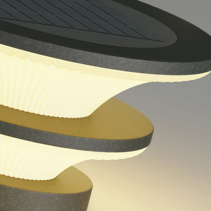 Waterproof Patio Pillar Lights Round Modern