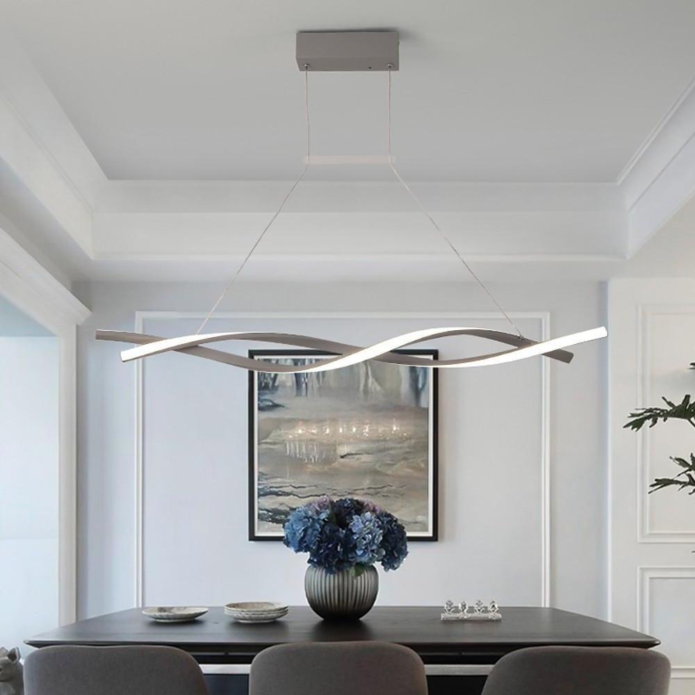 [Open-Box]]Interwoven Waves LED Modern Pendant Lighting Hanging Lamp Island Lights