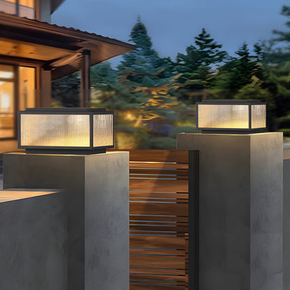 [Open-Box]Outdoor Pillar Light Fixtures Cast Aluminum Square Waterproof