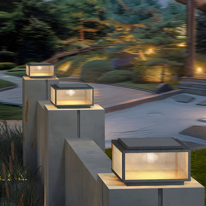 [Open-Box]Outdoor Pillar Light Fixtures Cast Aluminum Square Waterproof