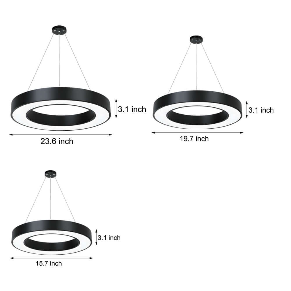 [Open-Box]LED Pendant Ring Ceiling Light Modern Metal Acrylic Light
