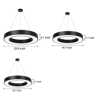 [Open-Box]LED Pendant Ring Ceiling Light Modern Metal Acrylic Light