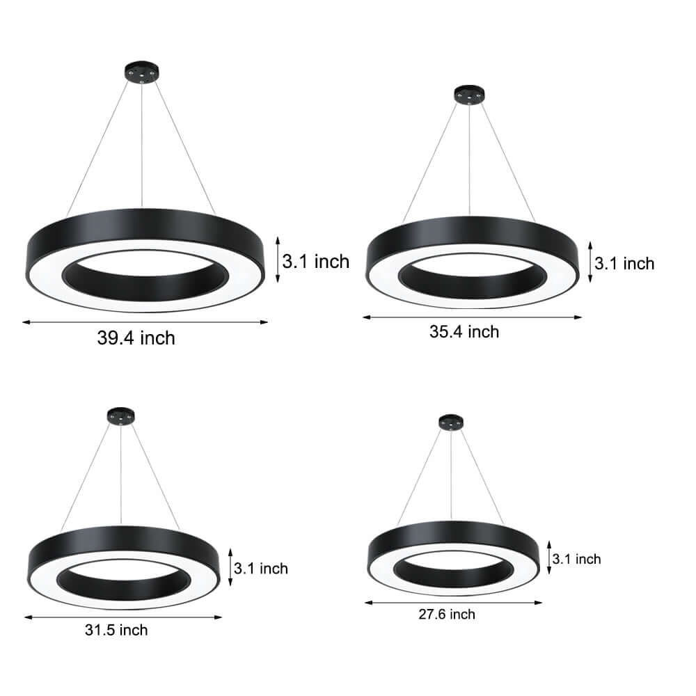 [Open-Box]LED Pendant Ring Ceiling Light Modern Metal Acrylic Light