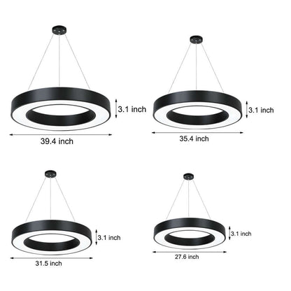 [Open-Box]LED Pendant Ring Ceiling Light Modern Metal Acrylic Light