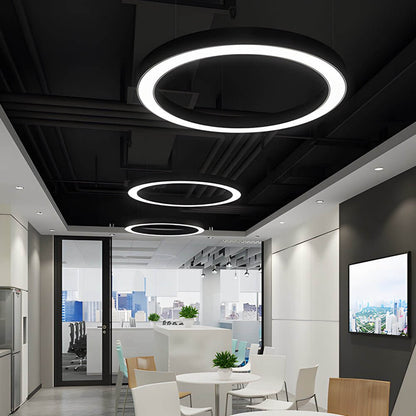 [Open-Box]LED Pendant Ring Ceiling Light Modern Metal Acrylic Light