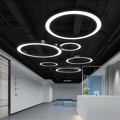 [Open-Box]LED Pendant Ring Ceiling Light Modern Metal Acrylic Light