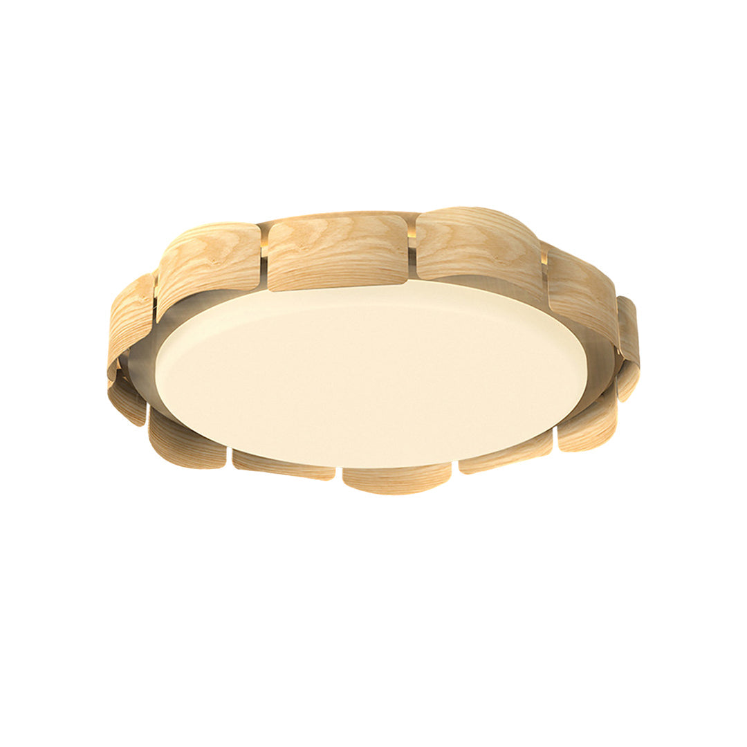 Wooden Ceiling Lights Full Spectrum Eye-Caring Flush Mount Light