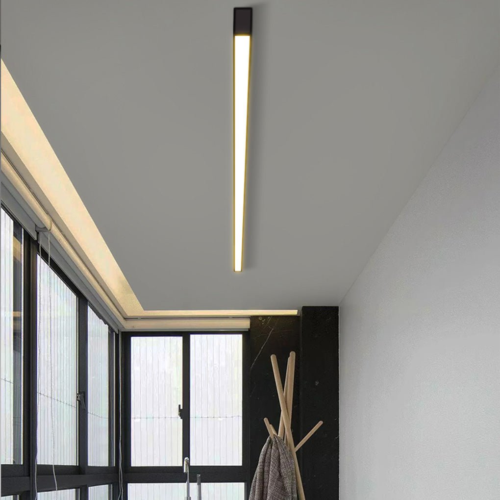 [Open-Box]White Minimalist Strip Stepless Dimming LED Modern Ceiling Light with Remote Control