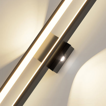 Wall Art LED Lights Minimalist Long Bar Iron Lamp