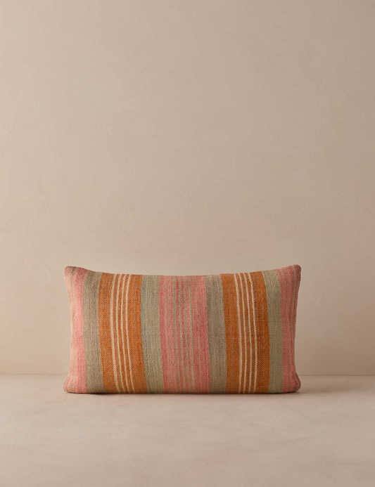 Vintage Lumbar Pillow No. 344, 12" x 20"