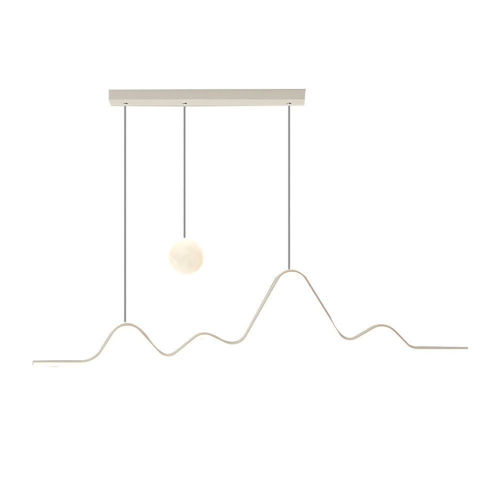 Waves Mountain Moon 3 Step Dimming Modern Dining Room Light with LED Strip