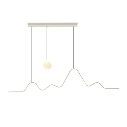 Waves Mountain Moon 3 Step Dimming Modern Dining Room Light with LED Strip