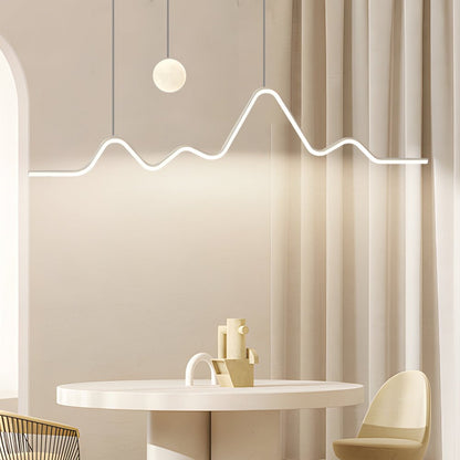 Waves Mountain Moon 3 Step Dimming Modern Dining Room Light with LED Strip
