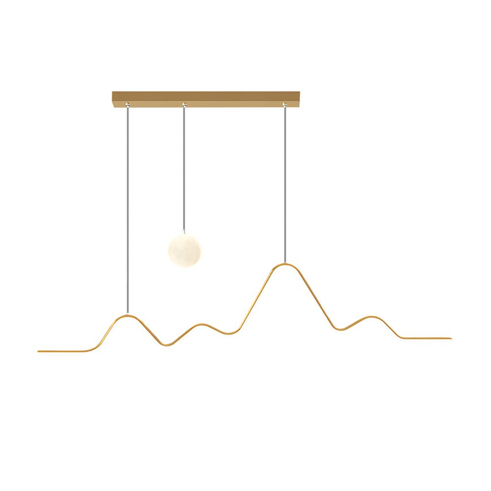 Waves Mountain Moon 3 Step Dimming Modern Dining Room Light with LED Strip