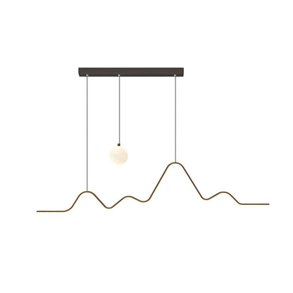 Waves Mountain Moon 3 Step Dimming Modern Dining Room Light with LED Strip