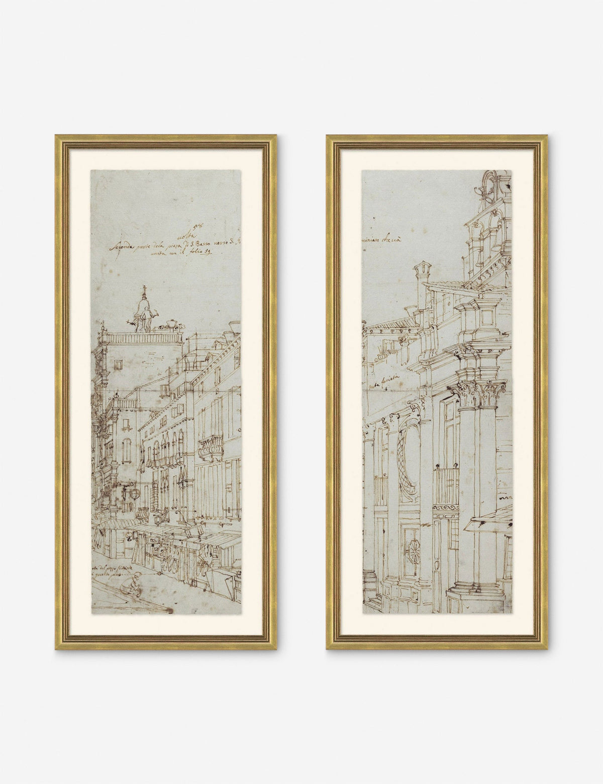 Canaletto Drawing Prints (Set of 2)