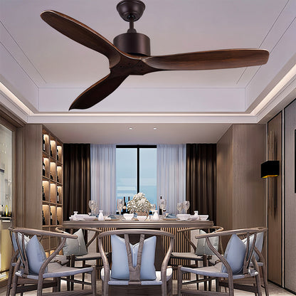 Wood Ceiling Fans with Light Modern 3-Blade Fandelier Ceiling Fans