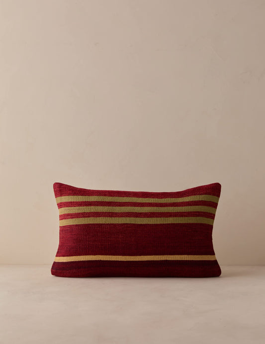 Vintage Lumbar Pillow No. 334, 12" x 20"