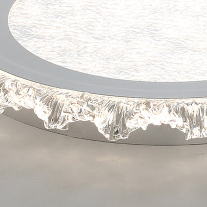 White Round LED Ceiling Light French Full Spectrum Ultra-Thin Flush Mount Light