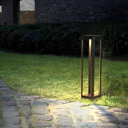 [Open-Box]Metal Solar Pathway Lights Modern Black Aluminum Light