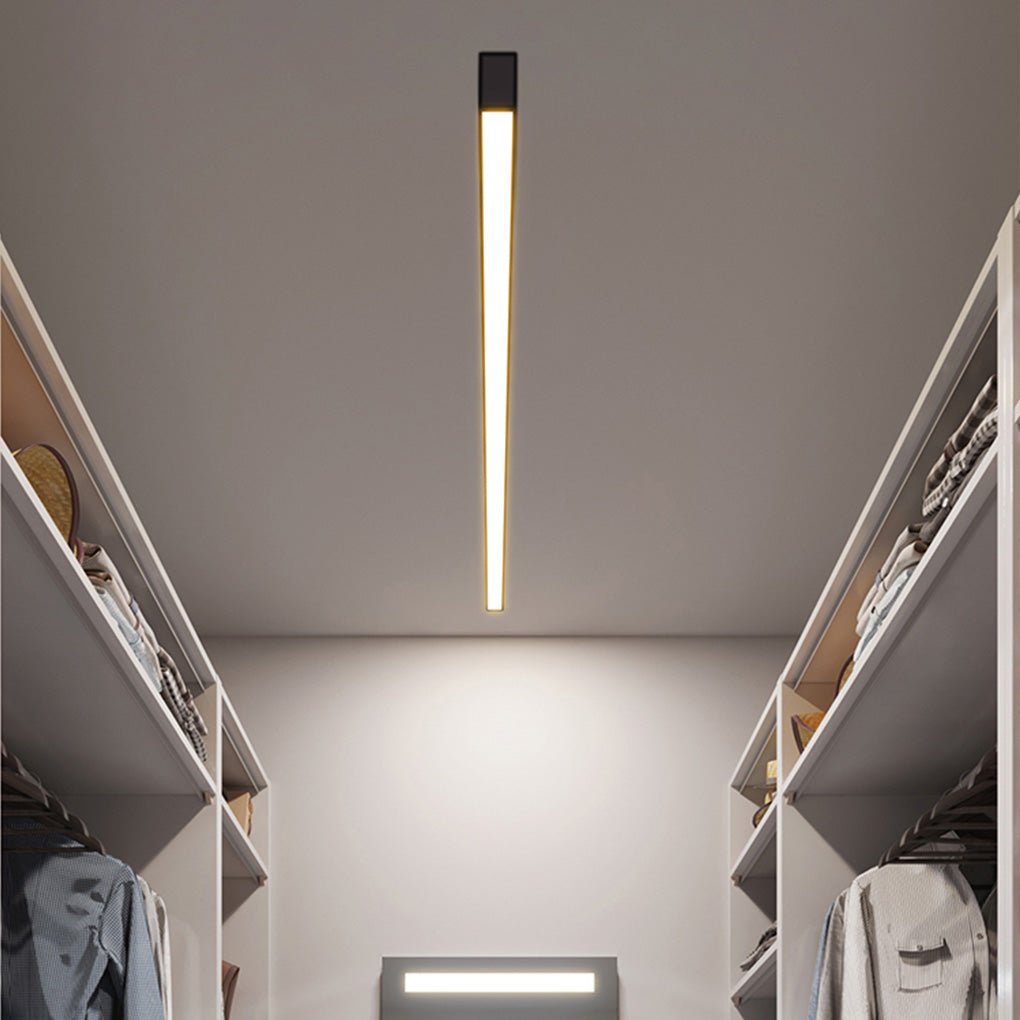 [Open-Box]White Minimalist Strip Stepless Dimming LED Modern Ceiling Light with Remote Control