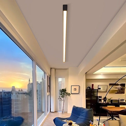 [Open-Box]White Minimalist Strip Stepless Dimming LED Modern Ceiling Light with Remote Control