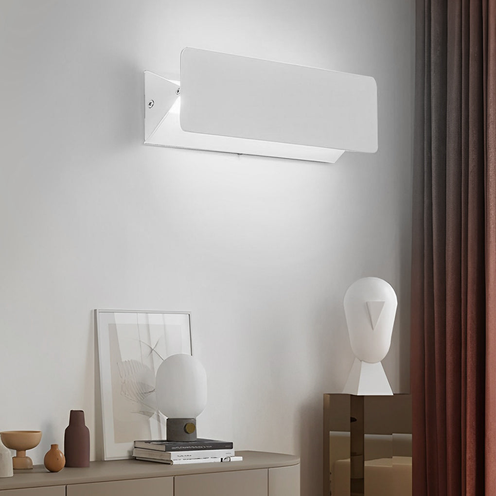 Wall Adjustable Light White Rectangular LED Metal Light
