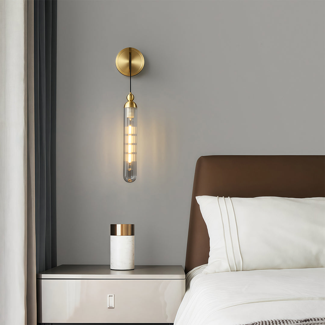 Wall Mount Pendant Light Modern Minimalist Brass Lamp