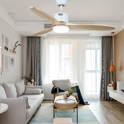 Wooden Ceiling Fan with Light Quiet Dc Motor Flush Mount Fandelier