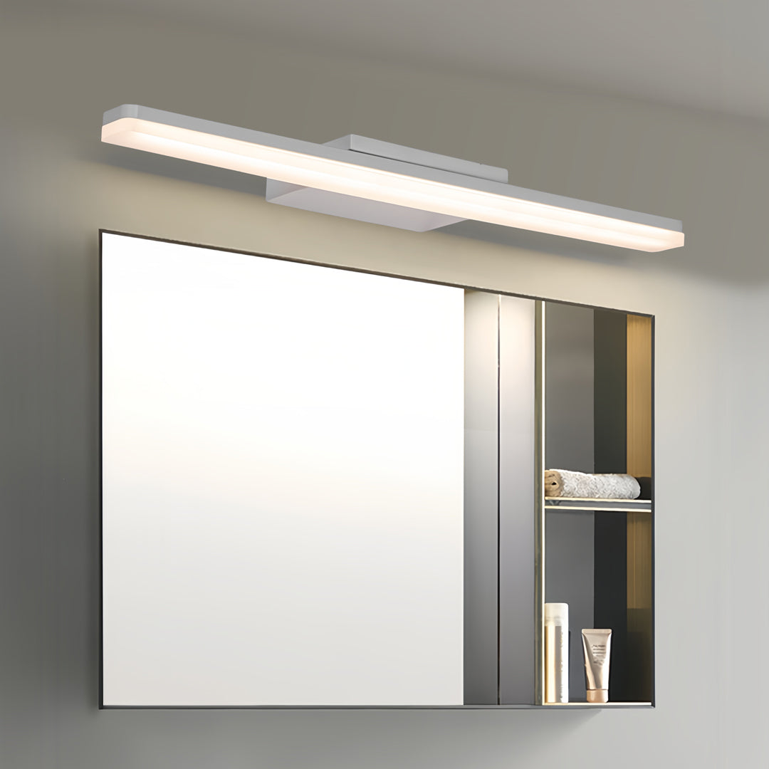 White Bathroom Vanity Light Minimalist Acrylic Contemporary Wall Light