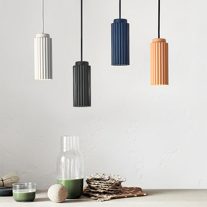White Metal Pendants Light Nordic Style Solid Color Ceiling Lamp