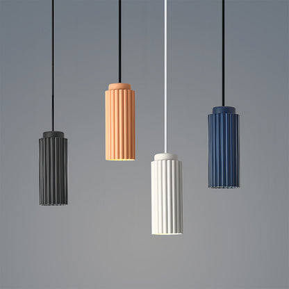 White Metal Pendants Light Nordic Style Solid Color Ceiling Lamp