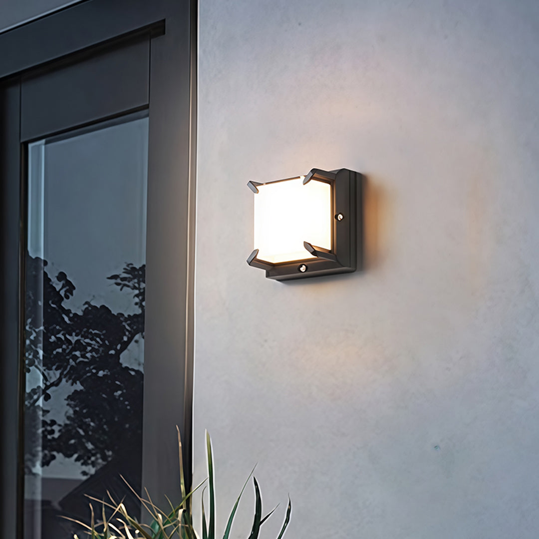 Waterproof Die-cast Aluminum Black Outdoor Wall Light Modern simple Style