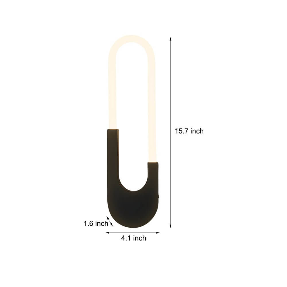 [Open-Box]Modern Indoor Oval LED Wall Sconces - 16'' H, Black