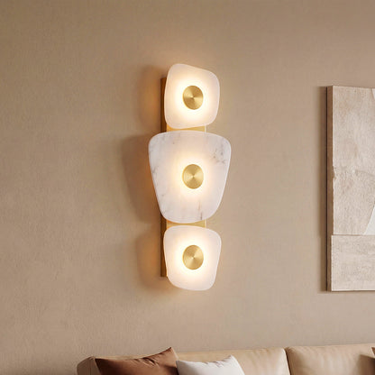 Wall Art Lighted Italian Minimalist Copper Marble Lamp