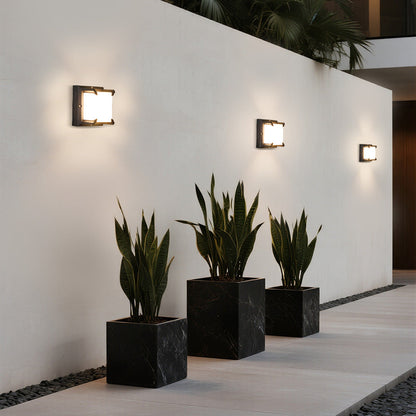 Waterproof Die-cast Aluminum Black Outdoor Wall Light Modern simple Style