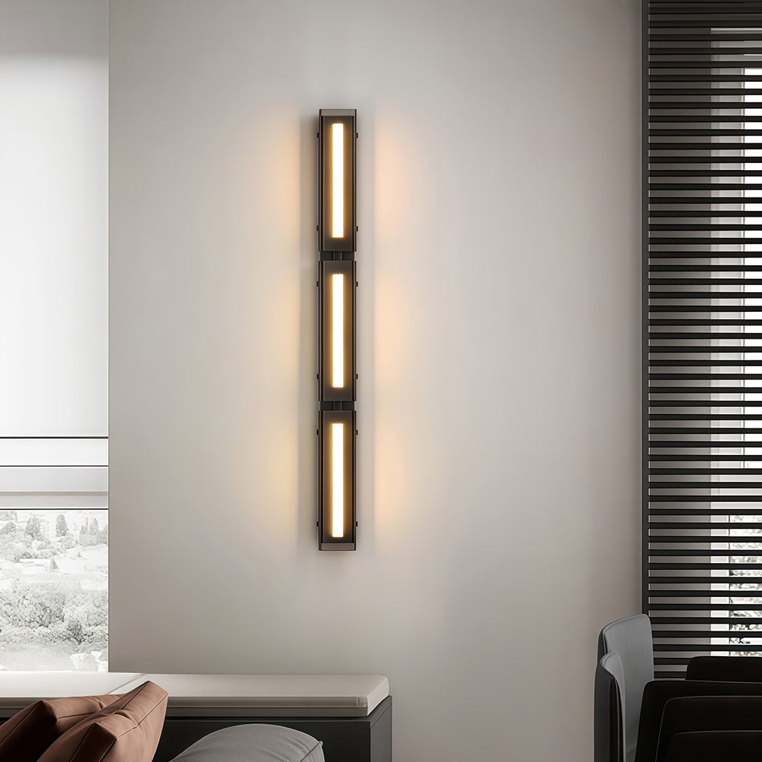 Wall Light Decorations Minimalist Modular Black Vertical Linear Lamp