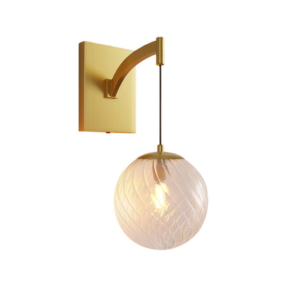 Wall Mounted Pendant Light Modern Minimalist Glass Ball Lamp