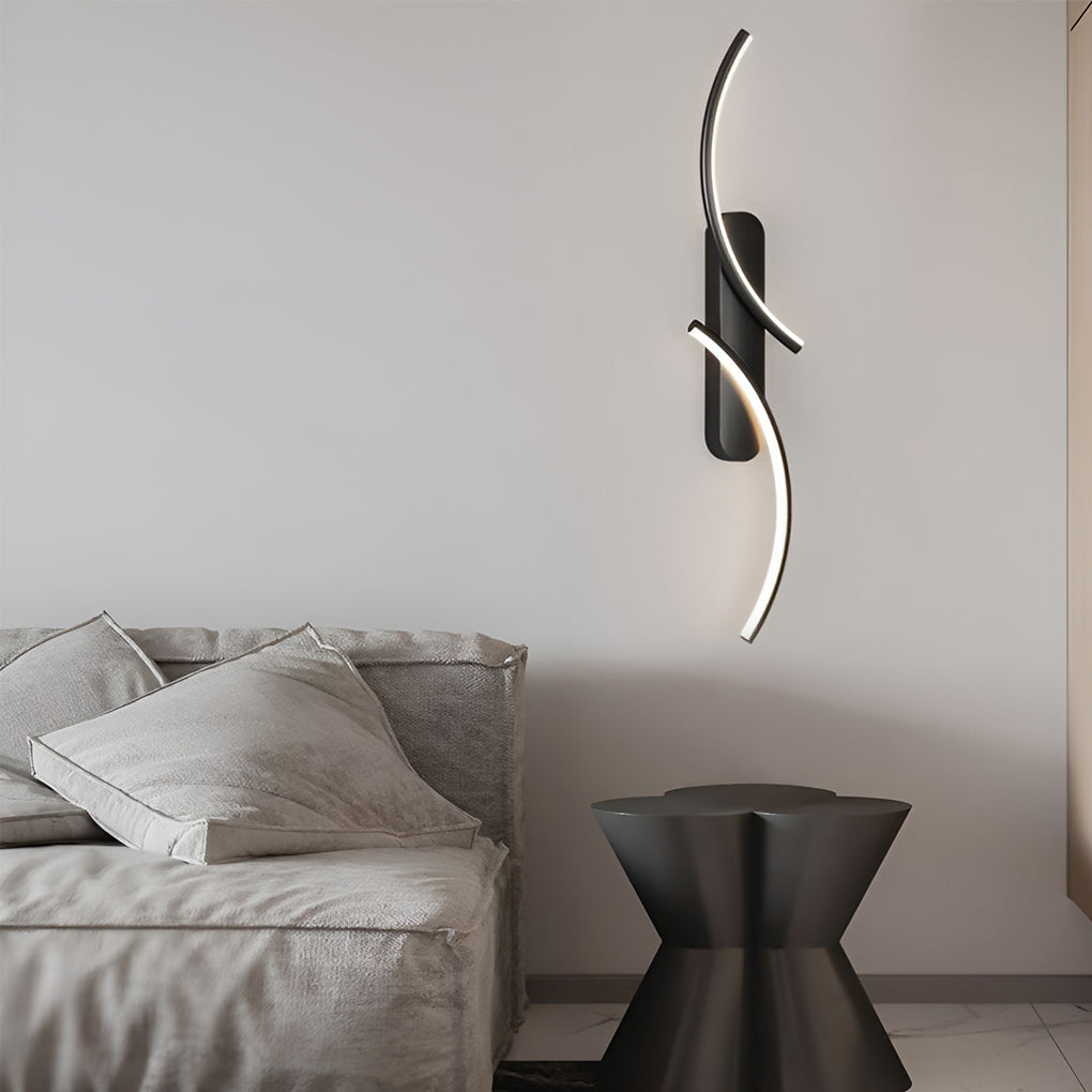 [Open-Box] Creative S-shaped LED Three-color Light Modern Wall Sconce Lighting