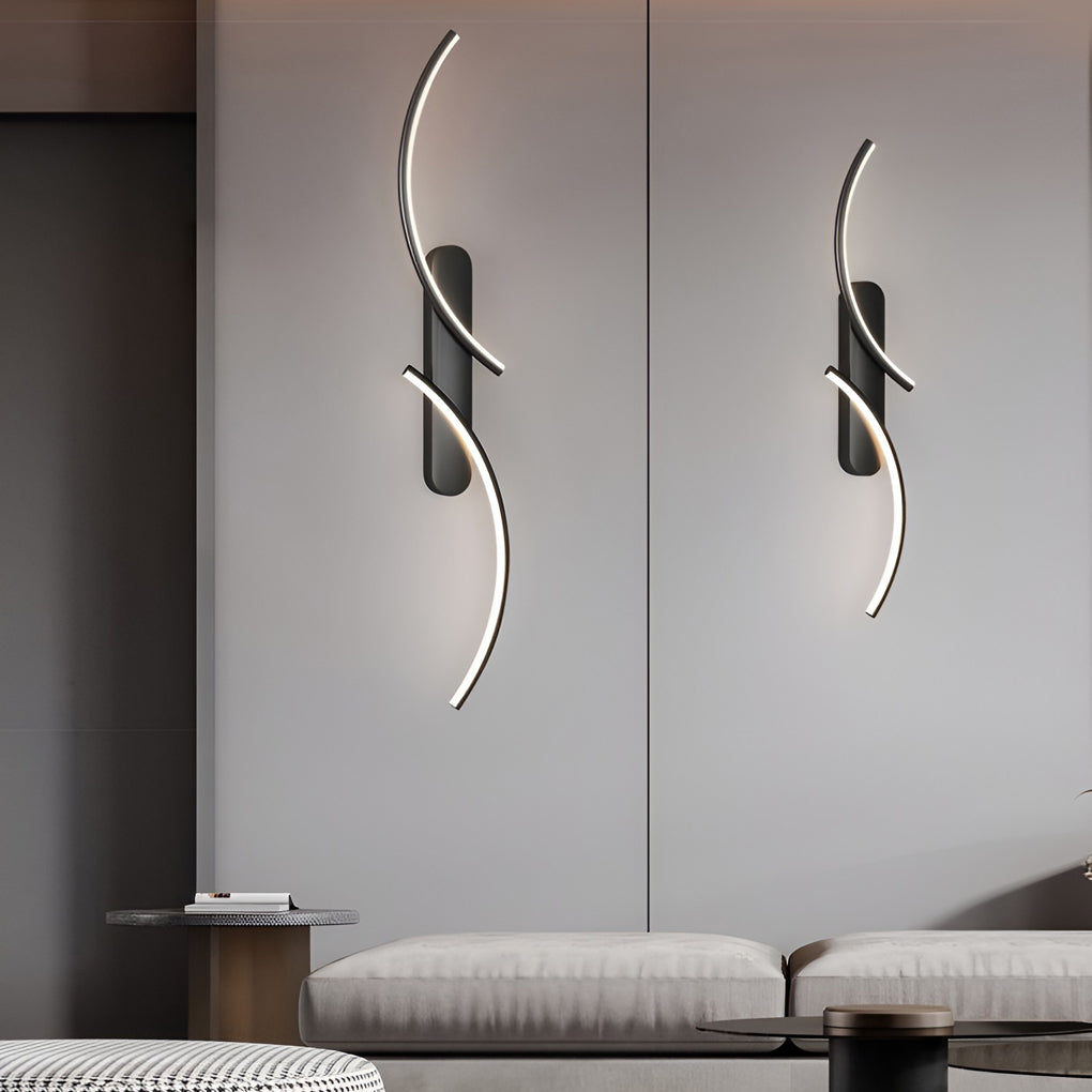 [Open-Box] Creative S-shaped LED Three-color Light Modern Wall Sconce Lighting