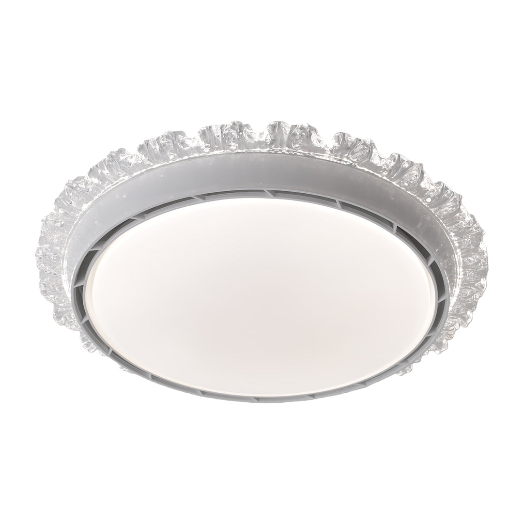 White Ceiling Fan with Light Minimalist Bladeless Fan Lamp