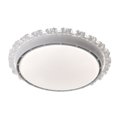 White Ceiling Fan with Light Minimalist Bladeless Fan Lamp