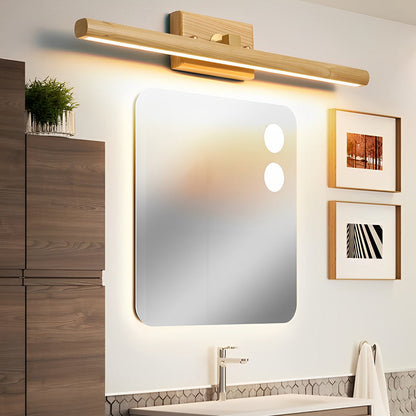 Wood Bathroom Vanity Light Japanese Rotatable LED Light