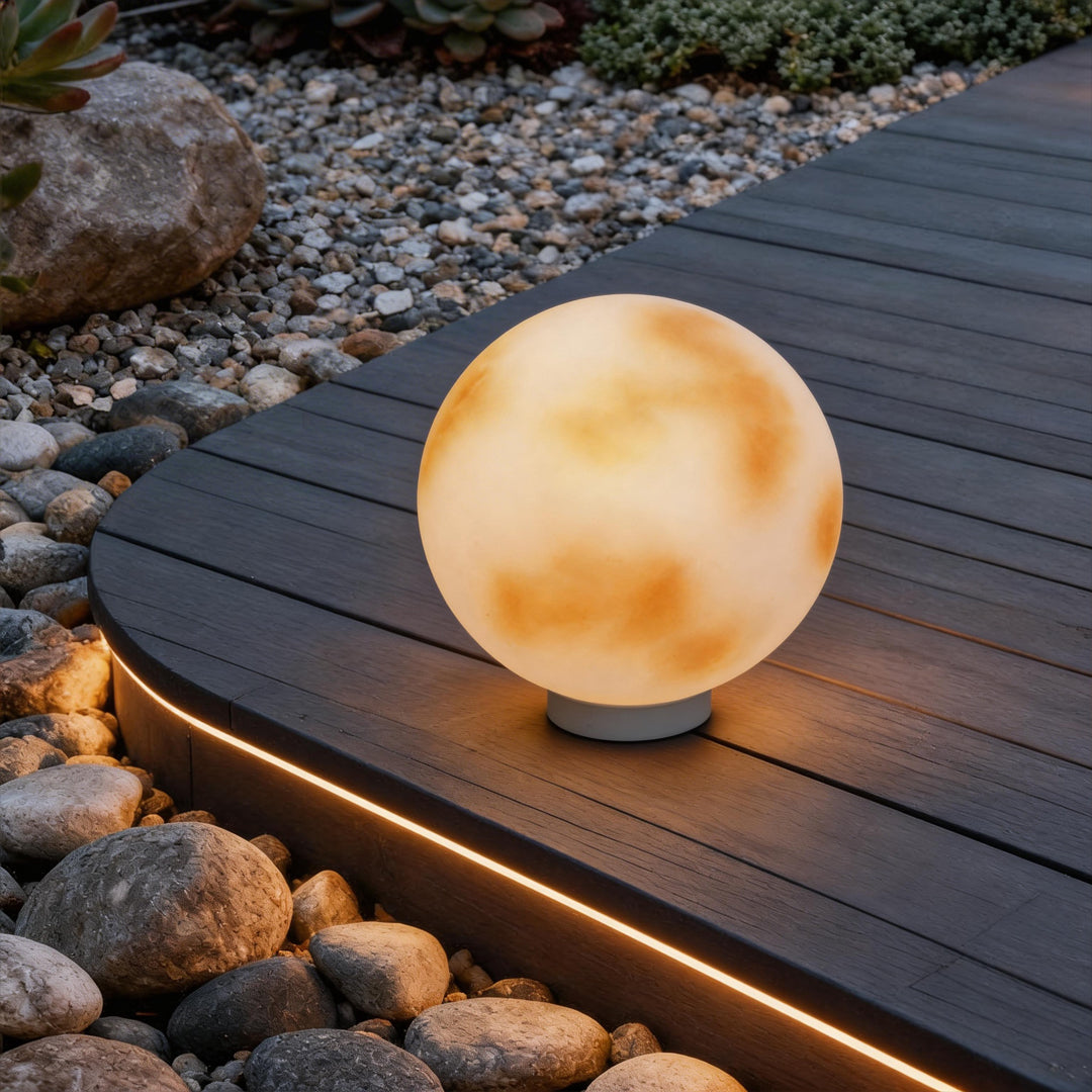 [Open-Box]Moon-Shaped Stone Pillar Light Outdoor Decorative Light