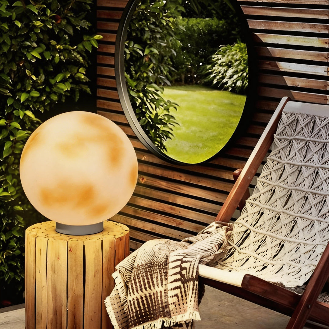 [Open-Box]Moon-Shaped Stone Pillar Light Outdoor Decorative Light
