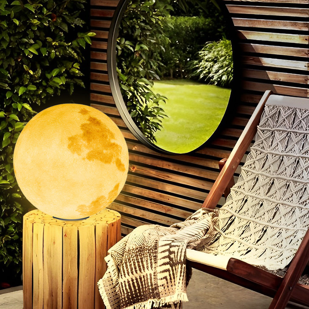 [Open-Box]Moon-Shaped Stone Pillar Light Outdoor Decorative Light