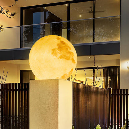 [Open-Box]Moon-Shaped Outdoor Pier-Mount Pillar Accent Post Light