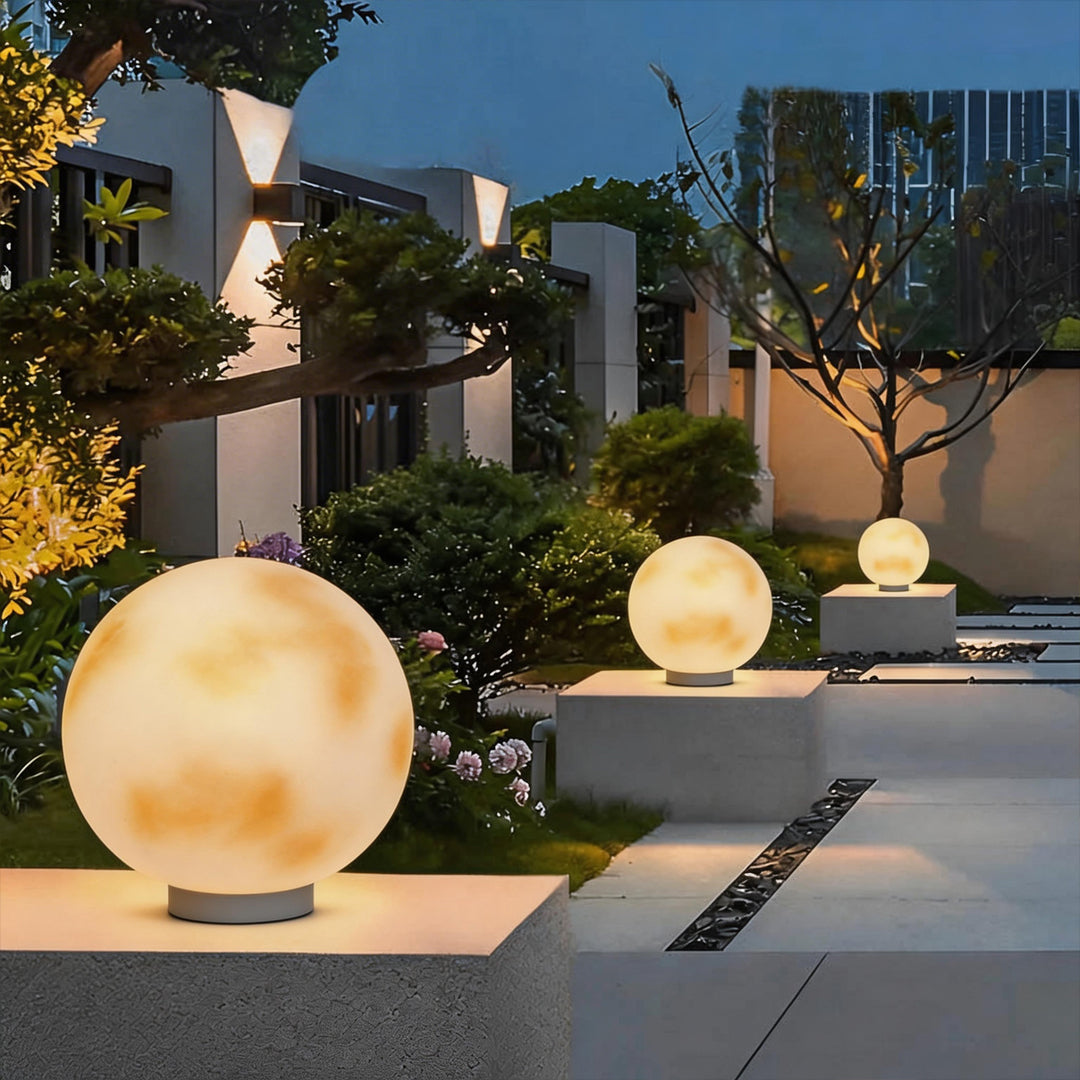 [Open-Box]Moon-Shaped Stone Pillar Light Outdoor Decorative Light